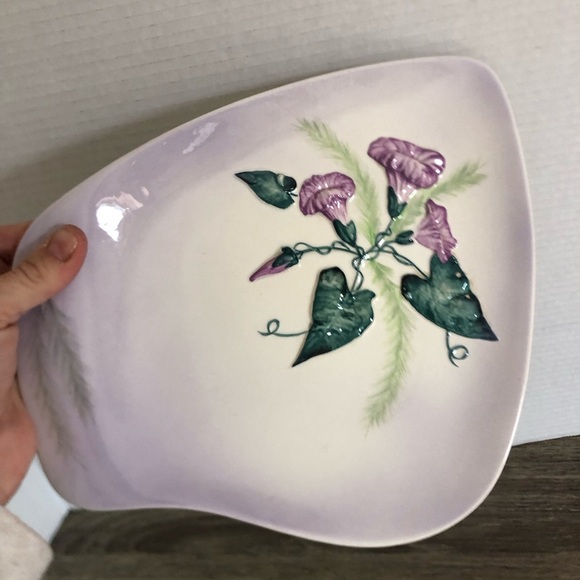 Vtg Carltonware Hand Painted Morning Glory Plate - Picture 4 of 13